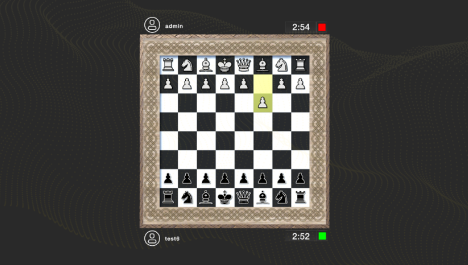 Deterministic multiplayer chess game screen