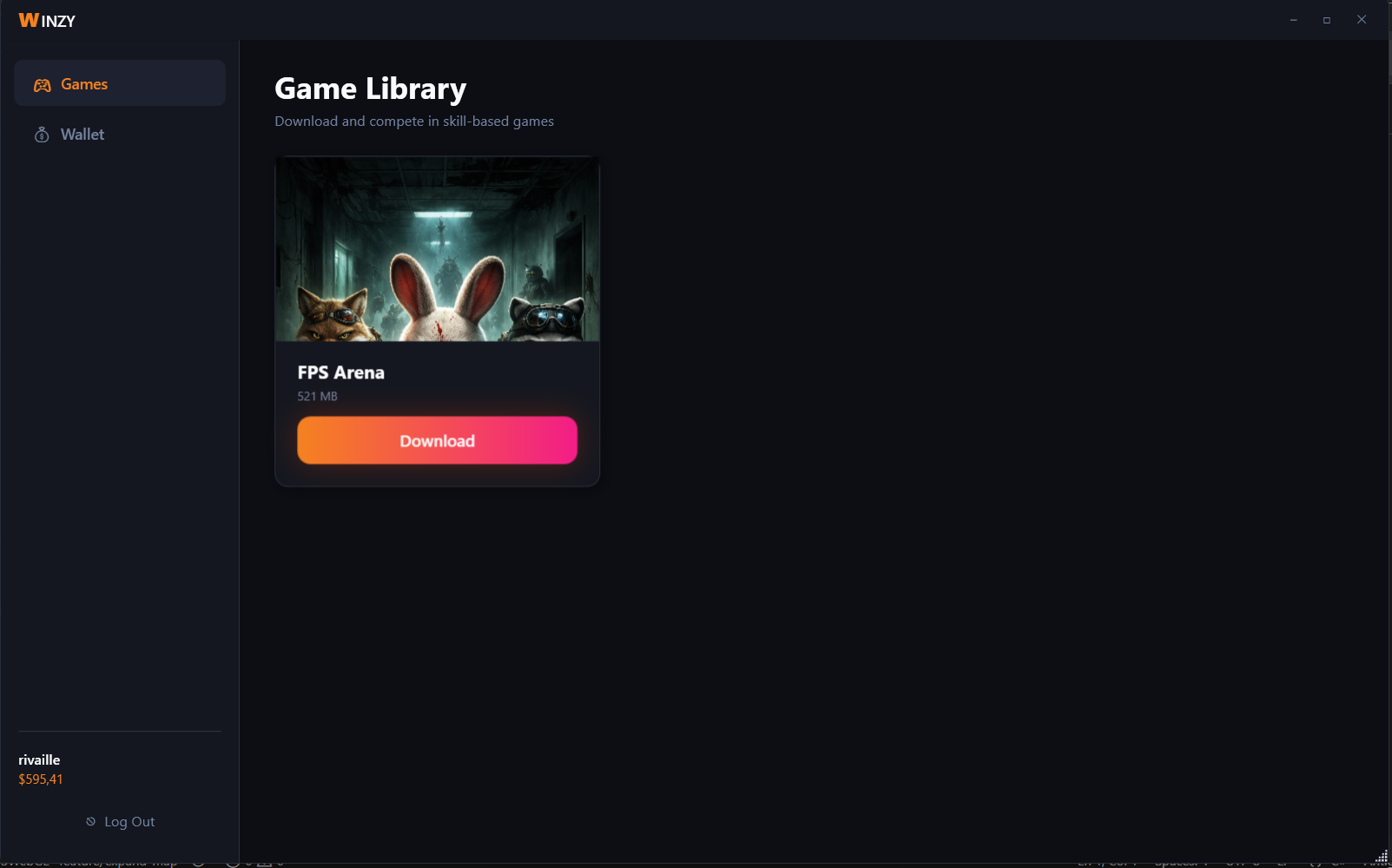 Winzy Desktop launcher game library
